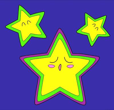 Colored version: Sleeping stars