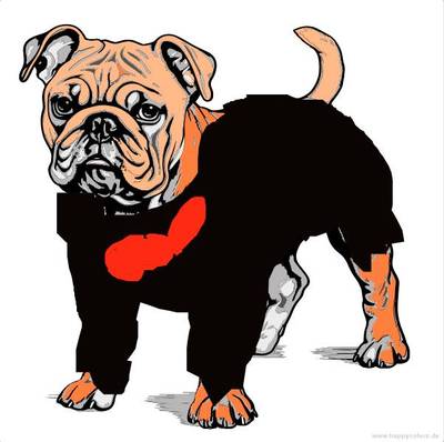 Ausgemalte Version: Französische Bulldogge