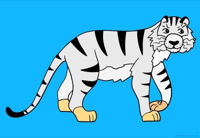 Farvelagt version: Sød tiger