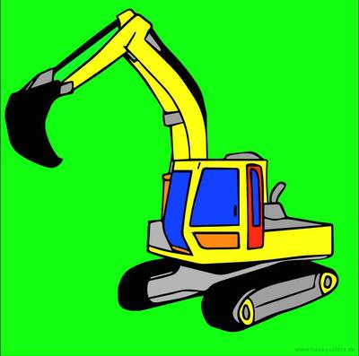 Färglagd version: Liten grävare