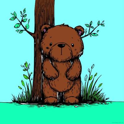 Ausgemalte Version: Teddybär Malvorlage