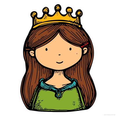 Ausgemalte Version: Prinzessin Porträt