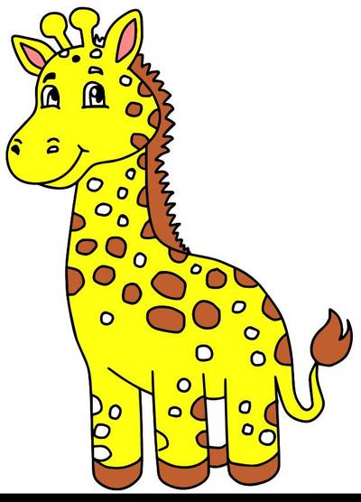 Inspiracja: Mała żyrafa – pokolorowana przez społeczność