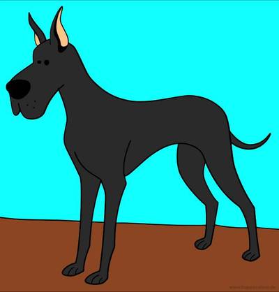 Example: Funny Dog Coloring Page – from the Colomio community