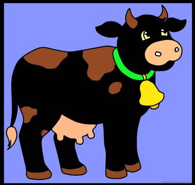 Inspiration: Cow coloring page – colored by the community