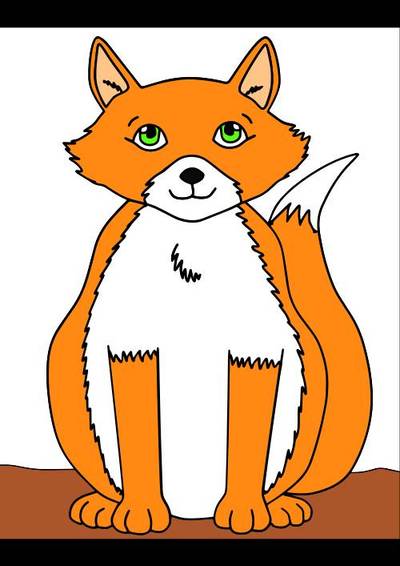 Farvelagt version: Simpel ræv