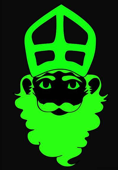 Ingekleurde versie: Sint-Nicolaas hoofd