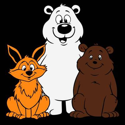 Farvelagt version: Søde skovdyr