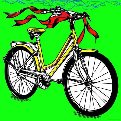 Fargelagt versjon: Sykkel med bånd