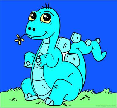 Idé: Dinosaur med blomst – færdiggjort af et community-medlem