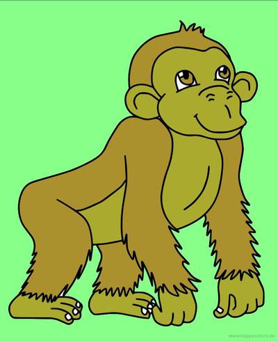 Versione colorata: Scimmia