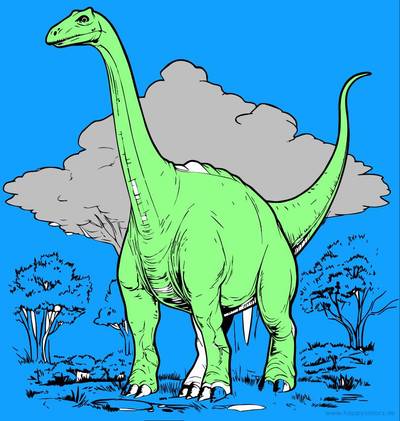 Ausgemalte Version: Brachiosaurus realistisch