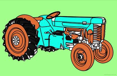 Versione colorata: Trattore classico