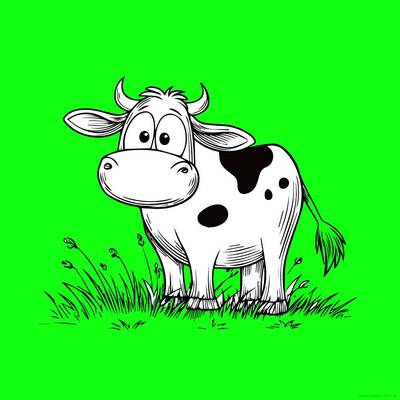 Farvelagt version: Sød tegneserieko