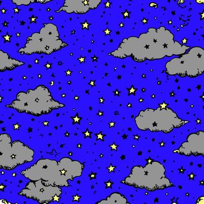 Väritetty versio: Pilvien ja tähtien malli