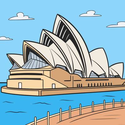 Exemplo: Ópera de Sydney – da comunidade Colomio