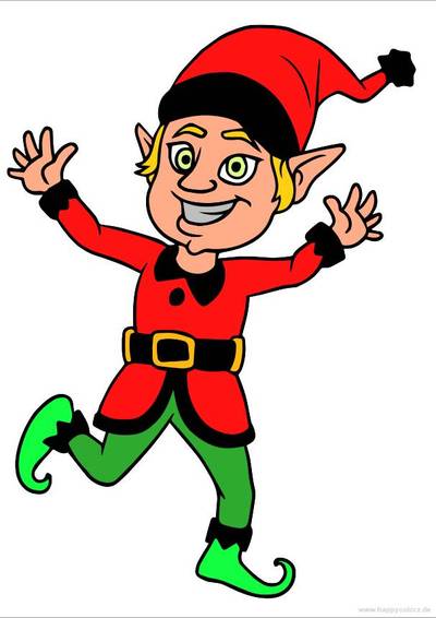 Version coloriée : Lutin souriant