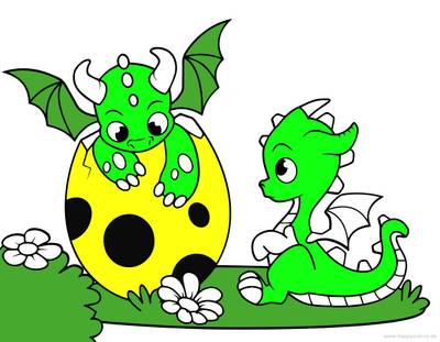 Inspiration : Bébés dragons œuf – colorié par la communauté