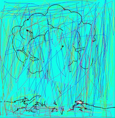 Versione colorata: Albero con grande chioma