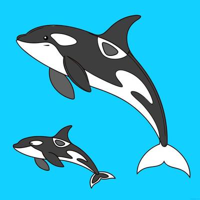 Wersja pokolorowana: Matka orka i młode