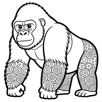 Ideia: Gorila zentangle – finalizado por um membro da Colomio