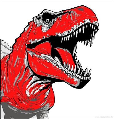 Ausgemalte Version: T-Rex Kopf