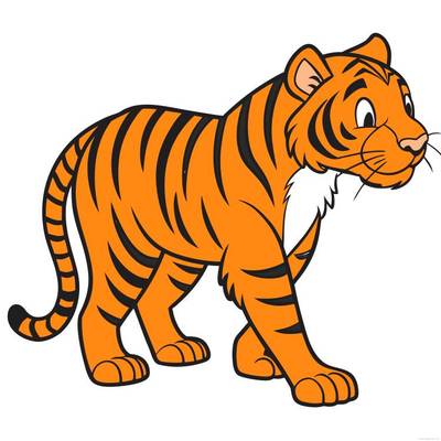 Väritetty versio: Bengalintiikerin lähikuva