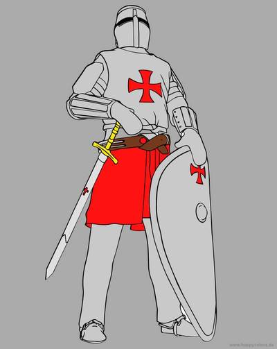 Ausgemalte Version: Ritter