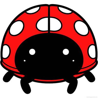 Versão colorida: Joaninha kawaii de perto para colorir