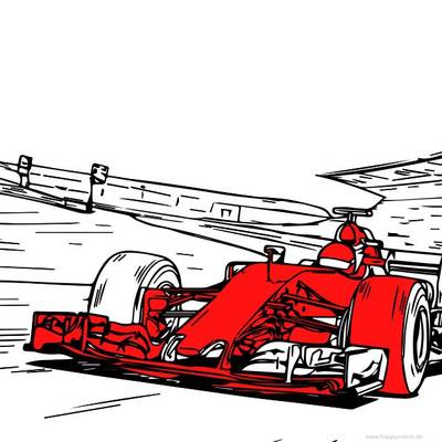 Farvelagt version: Formel Racerbil