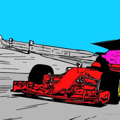 Farvelagt version: Formel Racerbil