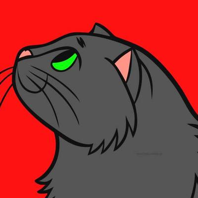Ausgemalte Version: Perserkatze in Seitenansicht