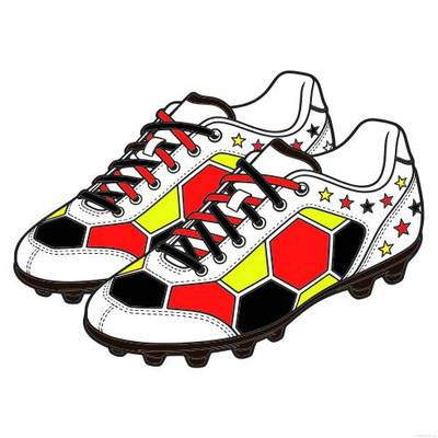 Version coloriée : Paire de crampons de football à motifs