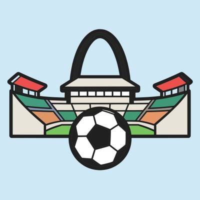 Version coloriée : Stade en arche de Londres avec ballon