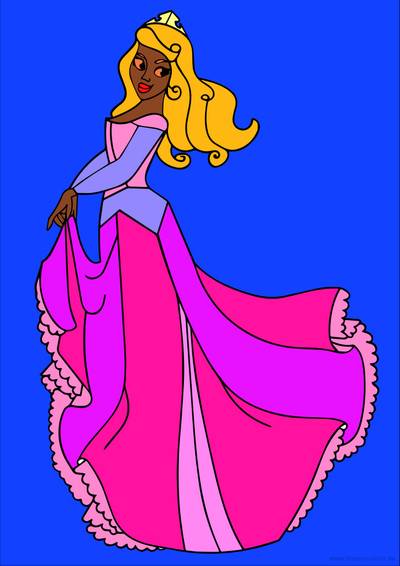 Colored version: Dancing princess