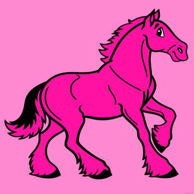 Fargelagt versjon: Steilende Shire-hest