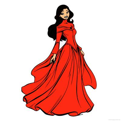 Colored version: Elegant Princess