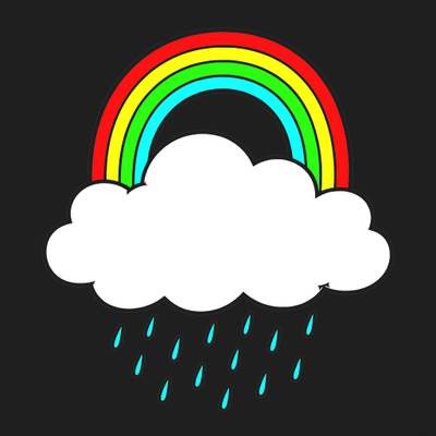 Versione colorata: Nuvola di pioggia con arcobaleno